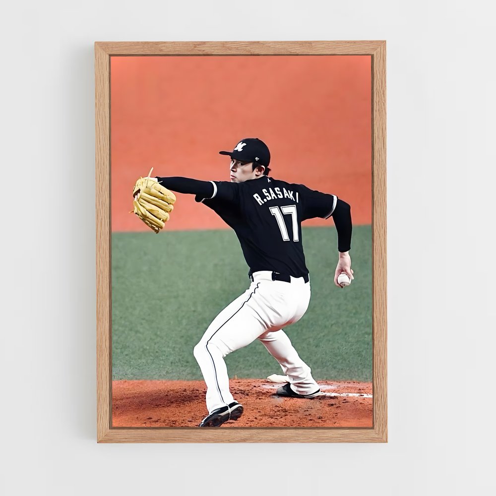 Poster La Lancer Étoilé – affiche Baseball (vue 4)